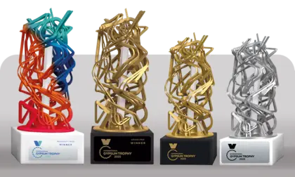 Gypsum trophy trophies